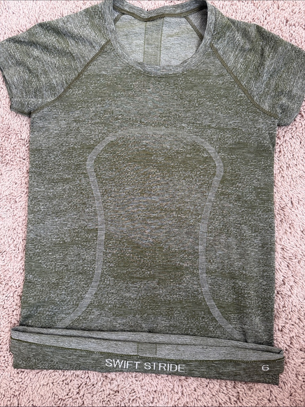 lululemon athletica Olive Green Seamless Swift Stride Tee
